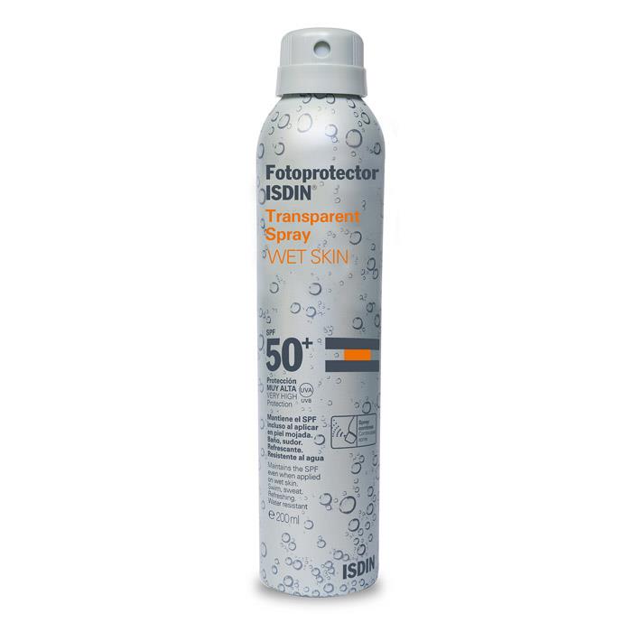 Fotoprotector Isdin Transparent Spray Wet Skin 50+ 200Ml
