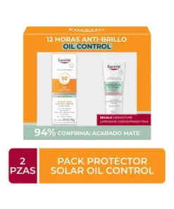 PACK EUCERIN SUN OIL CONTROL + GEL LIMPIADOR DERMO PURE