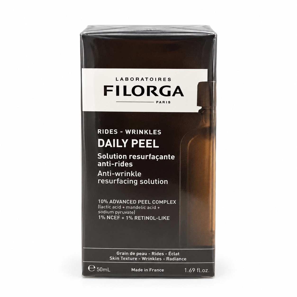 FILORGA Daily Peel sobre fondo blanco